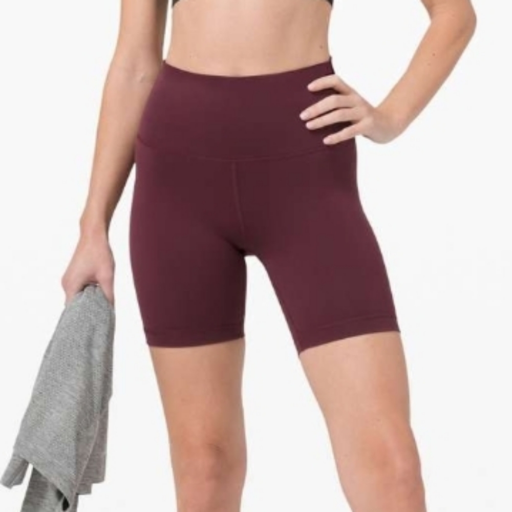 Lululemon Wunder Train High-Rise 6" Inseam Size 2 Cassis Maroon